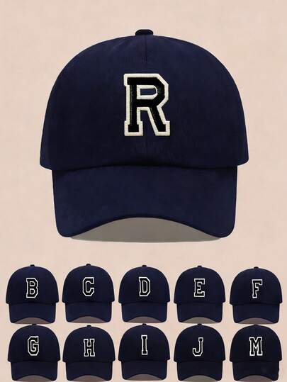 1 st. barnkeps med 26 bokstäver, broderad bokstavsdesign med guldtråd, snygg hiphop-keps i koreanskt mode för pojkar och flickor, solskydd