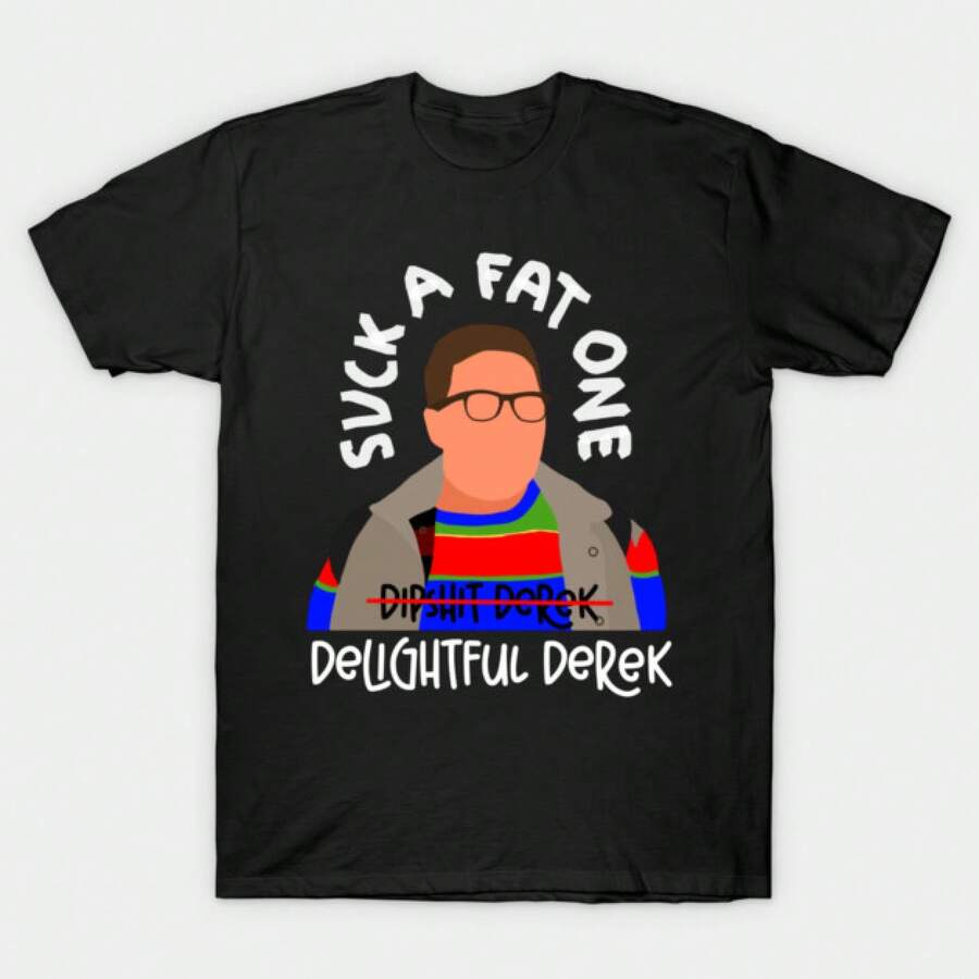 DEREK Zieh einen Dicken ab T-Shirt, DEREK T-Shirt, 100% Baumwolle Kurzarm Lässig T-Shirt Unisex Lässig Fun-Shirt Geschenk für Fans Zieh einen Dicken ab T-Shirt von Raywolf - Schwarz - Übersicht 1