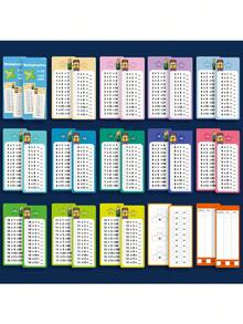 1 set de tarjetas de aprendizaje de matemáticas, borrables, suma, resta, multiplicación, división, herramienta educativa de aprendizaje, arte & manualidades, suministros de pintura - color - Ver 8