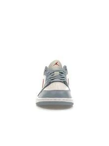 Air Jordan 1 Low 'Blue Whisper Dune Red' White Sail Blue-Grey Sneakers Women DC0774-164 - 彩色 - 查看 3
