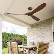 Ceiling Fan - 3 Holzflügel(Walnuss - View 9