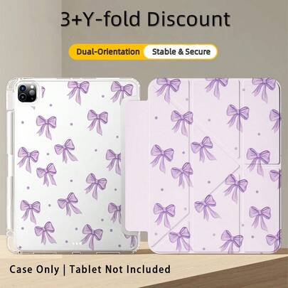 1个3+Y型折叠平板电脑保护套，蝴蝶图案，多种支撑方式，兼容华为MatePad SE 11英寸、MatePad 11英寸、MatePad Pro 12.2英寸（2024款）、荣耀Pad X9A（2025款）、荣耀Pad 9、荣耀Pad X9 Pro（2025款）、Pad 6、Pad SE 11英寸、Pad 2 Pro 12英寸、Pad 2 11英寸、Galaxy