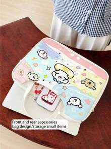 This 1-Piece Cartoon Rainbow Puppy Laptop Tote Bag Is Made Of PU Leather, Is Waterproof And Shockproof, And Fits 16-Inch/15-Inch/14-Inch Laptops. Lightweight And Practical, It's Designed For Travel And Makes A Perfect Ramadan Gift. - Multicolor - View 10