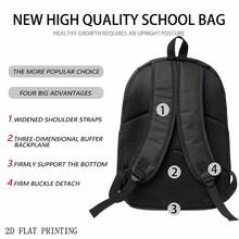 1 Pack Inspirational Frozen Text Style "I Need 6 Days Now" Cool Style Unique Design Teen School Bag |   Durable, Cute And Adorable, Lightweight, Zipper Closure, Adjustable Shoulder Strap, Hand Washable, Suitable For Teenagers - Nhiều màu - Xem 8
