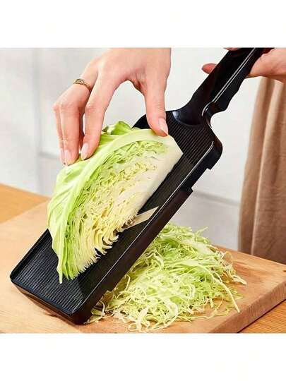 1pc Manual Cabbage Slicer - Multifunctional Vegetable Chopper And Grater, Stainless Steel Blades, Ergonomic Handle, Great For Shredding Cabbage, Greens And Salads, Also Suitable For Carrots, Potatoes And Other Fruits/Veggies. Kitchen Slicing Tool, Vegetable Slicer And Chopper For Salads, Spreads, Stir-Fries. Easy To Use, Clean And Store - An Ideal Gift For Homemakers, Cabbage Shredder, Ergonomic Design, Sturdy Construction, Mother's Day Gift