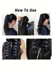 30-Inch Multifunctional Cosplay Ponytail Wig With Large Hair Clip, Suitable For Cosplay - Multicolor - View 10