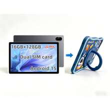 TenYide 10.1英寸安卓平板电脑，配备可旋转支架硅胶保护套，超高清屏幕分辨率，8GB/12GB/16GB/24GB 内存 + 128GB/256GB 存储空间，双卡双待，支持 GPS、蓝牙、WiFi 和双摄像头。保护套上的摄像头开孔略大于平板电脑摄像头，但不影响平板电脑的任何功能。 - 寶藍色 - 查看 2