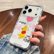 Miniso 小熊维尼坐着，手里拿着气球的绳子，适用于 iPhone 17/17 Pro/17 Pro Max/17 Air/16/15/14/13/12/11/X 系列的手机壳，iPhone 17 Pro Max 手机壳，iPhone 17 Pro 手机壳，iPhone 17 手机壳，圣诞礼物，送给女朋友，送给心仪之人，初秋时尚 - 無色 - 查看 5