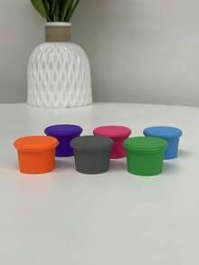 6pcs/Set Silicone Wine Stoppers, Reusable, Suitable For Wine, Beer, Champagne Bottles, Dishwasher , Keeps Drinks Fresh - Multicolor - View 7