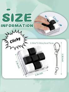 Juguete de descompresión para teclado, colgante de descompresión con estilo de clic de teclado, regalo de pasatiempo de alivio del estrés para adultos - Multicolor - Ver 10