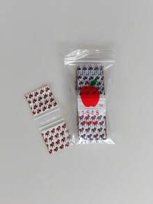 100个/包 新款可重复密封拉链袋，透明塑料袋，带图案设计，1.5英寸 x 1.5英寸小号烟草袋。户外必备烟草袋，多种款式可选 - 100個/包 - 查看 16