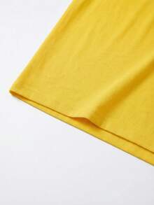 巴西足球队90号图案印花男士休闲街头运动T恤，黄色球迷球衣 - 黃色 - 查看 6