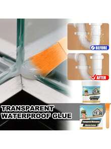 JUE FISH Transparent Waterproof Adhesive Kits 100g Powerful Sealant Effective Prevent Leak Long-Lasting Strong Adhesion Glue - 1 Item - View 1