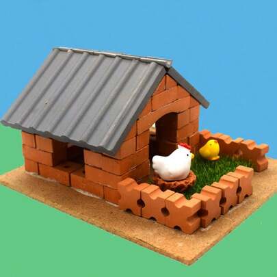 28/15/9/6pcs Miniature Tiny Brick & Tile Set, 1:12 Scale Building Accessories For DIY House Construction, Free Assembly Of Various Houses, Decor For Miniature Enthusiasts, Photography Props