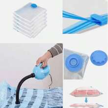 Almacenamiento al Vacío para Juegos 50X70Cm - Plástico, Rectangular, Multiusos, Sellada de Forma Segura Premium - Blanco - Ver 2