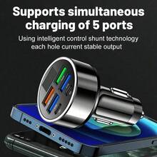Smart Multi-Device Car Charger Set Of 9 - Fast Charging Compatible With Apple & Android, 3-In-1 Universal Cable (Type C/Lightning/Micro), Compact Design With LED Display, Top Travel Essential - one-size - View 10