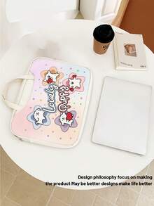 This 1-Piece Cartoon Star And Puppy Laptop Tote Bag Is Made Of PU Leather, Is Waterproof And Shockproof, And Fits 16-Inch/15-Inch/14-Inch Laptops. Lightweight And Practical, It's Designed For Travel And Makes A Perfect Ramadan Gift. - Multicolor - View 10