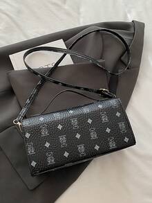 New Arrival High-Quality Bear Print Lightweight Luxury Casual Chic Shoulder Crossbody Bag - Black - View 8