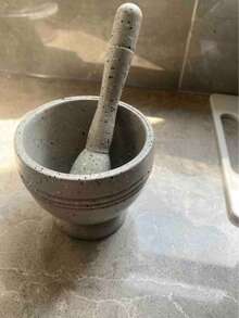 2件套蒜蓉压榨碗和研钵套装，研磨碗，厨房蒜蓉压榨碗，食物切碎器，PP材质多功能研磨器，蒜蓉压榨器，香料草药研磨工具，餐厅厨房谷物和营养补充剂研磨器，草药切碎器，家用胡椒研磨器，手动蒜蓉压榨器，塑料胡椒研磨器，厨房胡椒切碎器，厨房小工具，厨房用品，送她的礼物，送他的礼物，家居礼品 - 彩色 - 查看 3