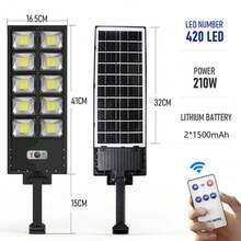 Outdoor Solar Powered Lights - Solar Flood Lights, Solar Wall Lights With Motion Sensor And Remote Control, Solar Garden Lights, Suitable For Yard, Garden, Street, Parking Lot Decoration - White Light - View 11