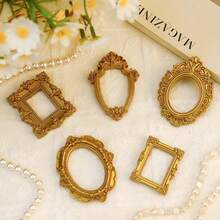 15pcs Mini Vintage Photo Frames, Small Resin Antique-Style Frames, Small Gold-Tone Frames Suitable For DIY Wall Hanging, Jewelry Display, Photography, Party, Hotel, Home Decor (Mini Frame A) - 15 pcs - View 6