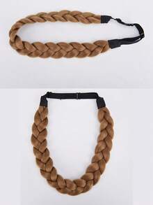 High Temperature Synthetic Braided Wig With Adjustable Braids, Including Fishtail Braid And Twisted Braid - Multicolor - View 7