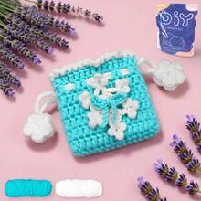 1pc DIY Crochet Material Kit For Handmade Coin Purse & Earphone Case(Accessories In Random Color) - Snow - View 2