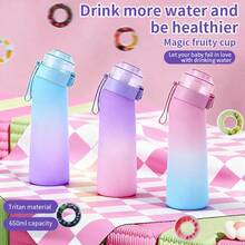 Finally! There's A Scented Water Bottle That Can Make Hydrating Fun, Containing 5 Flavor Capsules! My Scented Water Bottle Has Changed The Way I Hydrate. - Purple Pink + 5 Flavors - View 2