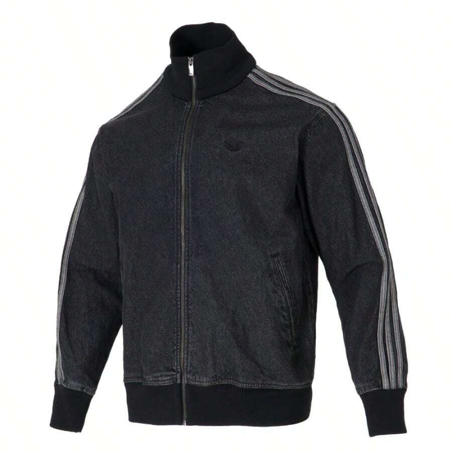 Adidas Áo khoác nam, Áo khoác denim mềm mại, DENIM FB TT, Áo khoác thường ngày thoải mái KD1516 - Denim đen - Xem 1