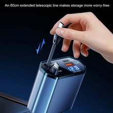 1个车载充电器，支持超快充电，可伸缩4合1点烟器车载充电器 - 黑色-C2 - 查看 8