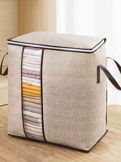 Large Capacity Quilt Storage Bag, Non-Woven Fabric Storage Bag, Luggage Bag, Garment Bag, Moisture-Proof Dust-Proof Quilt Bag, Organizing And Moving Packing Bag