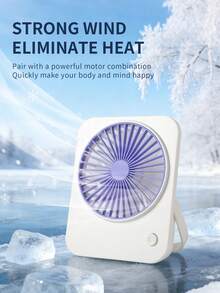 AOYI 电池供电便携式桌面单速可调极简迷你桌面风扇 - 彩色 - 查看 1