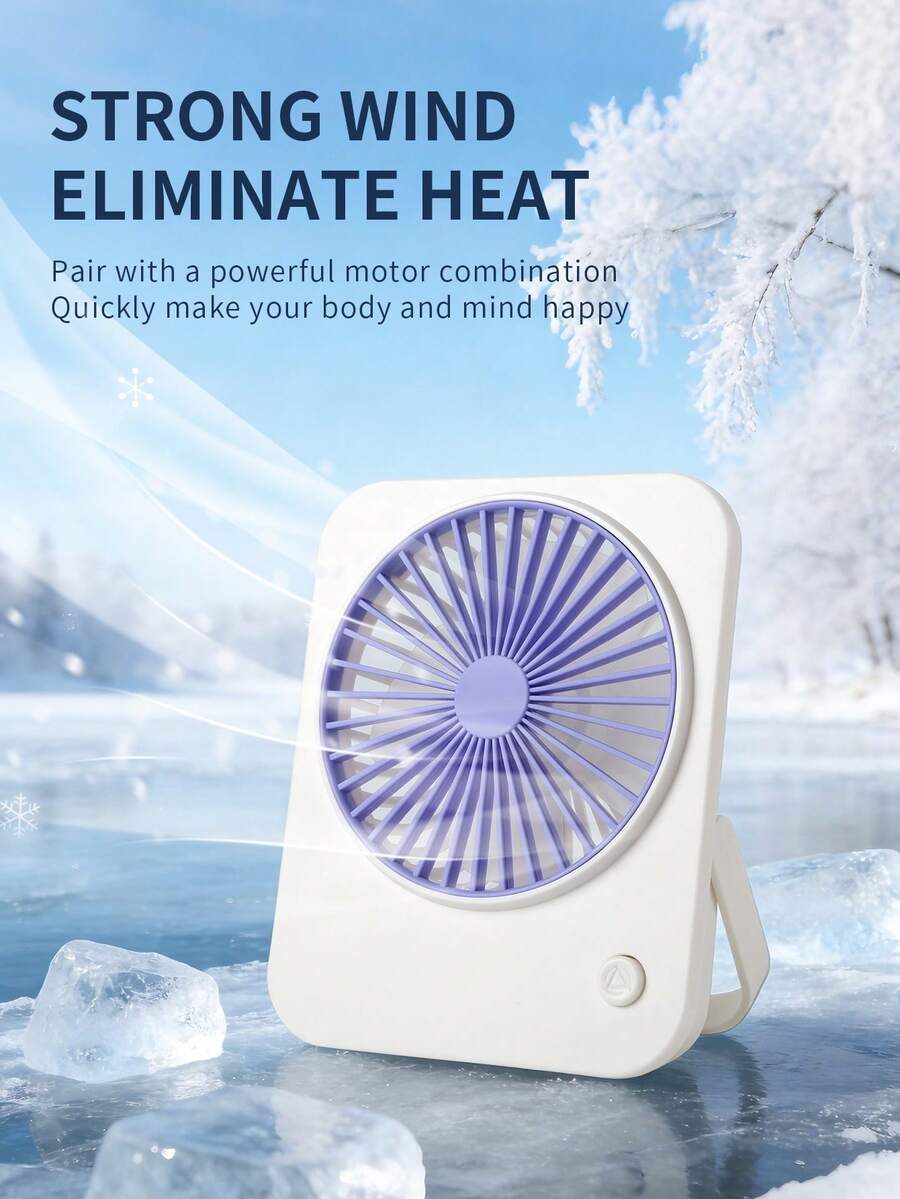 AOYI 电池供电便携式桌面单速可调极简迷你桌面风扇 - 彩色 - 查看 1