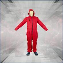 1 Set Red Jumpsuit Cosplay Costume, Anime Performance Outfit (Mask Not Included), Halloween - Red - View 7