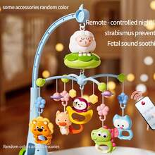 可爱绵羊铃铛婴儿床铃玩具，带音乐和灯光，360°自动旋转，有助于宝宝大脑发育，适用于婴儿车和汽车安全座椅，是馈赠佳品。 - 彩色 - 查看 12