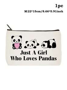 熊猫印花化妆包，熊猫主题旅行化妆品收纳包，化妆包，送给熊猫爱好者、动物爱好者的礼物，圣诞节、毕业典礼、生日、送给熊猫爱好者朋友、女儿、姐妹的礼物 - 多色 - 查看 20
