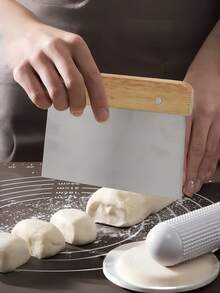 9Pcs Wooden Pasta Making Kit With 3 Size Threaded Rolling Pins, Long Rolling Pin, Rotatable Pasta Drying Rack, Gnocchi Board, Dough Cutter, Wheel Cutter, 2 Stamps - View 10