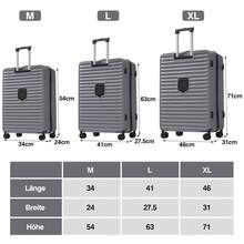Set di organizzazione per il viaggio - Grigio antico + ABS - Visualizzare 2