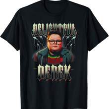 Stranger Thin:Gs Delightful Derek Heavy Metal Lightning Font T-Shirt - 黑色 - 查看 1