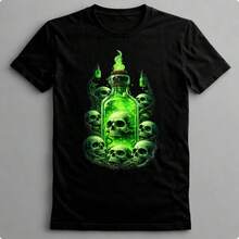 Suffix Skull T-Shirt Premium Shirt 100% Cotton Promotional Price Men's Women's Casual T-Shirt Streetwear - BLACK-EST 12 - 查看 5