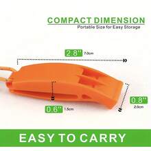 1/10 piezas Silbato de emergencia de material PP de cámara dual con cordón, para en campamentos, senderismo, montañismo, caza, supervivencia, señalización de rescate - Multicolor - Ver 2