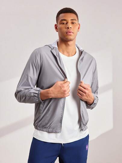 Driftmere Erkek Fermuarlı Kapüşonlu Açık Hava Rüzgarlık Ceket (Tişörtsüz). Dışarı Çıkmak İçin Kapüşonlu Uzun Kollu Açık Gri Ceket, Arkadaşlar, Koca, Erkek Arkadaş Hediyeleri, Sonbahar