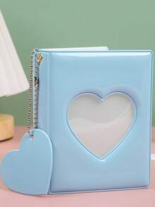 Álbum de fotos instantáneas con tarjetero de ranura única en forma de corazón hueco de 3 pulgadas - Multicolor - Ver 12