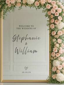 婚禮裝飾用客製化鏡面貼紙、婚禮告示牌 DIY 貼紙、Welcome To The Wedding 鏡面字母貼紙、Just Married 婚禮婚姻裝飾、婚禮伴手禮 - 彩色 - 查看 3