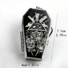 1pc God's Eye Design Ashtray, Available In Gold, Red, Yellow, Red, Gray, Blue Eye Colors, Keychain Design For Easy Carrying, Punk Coffin Shaped Ashtray - Eye Of God - View 10