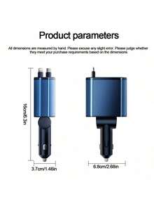 1个车载充电器，支持超快充电，可伸缩4合1点烟器车载充电器 - 黑色-C2 - 查看 5