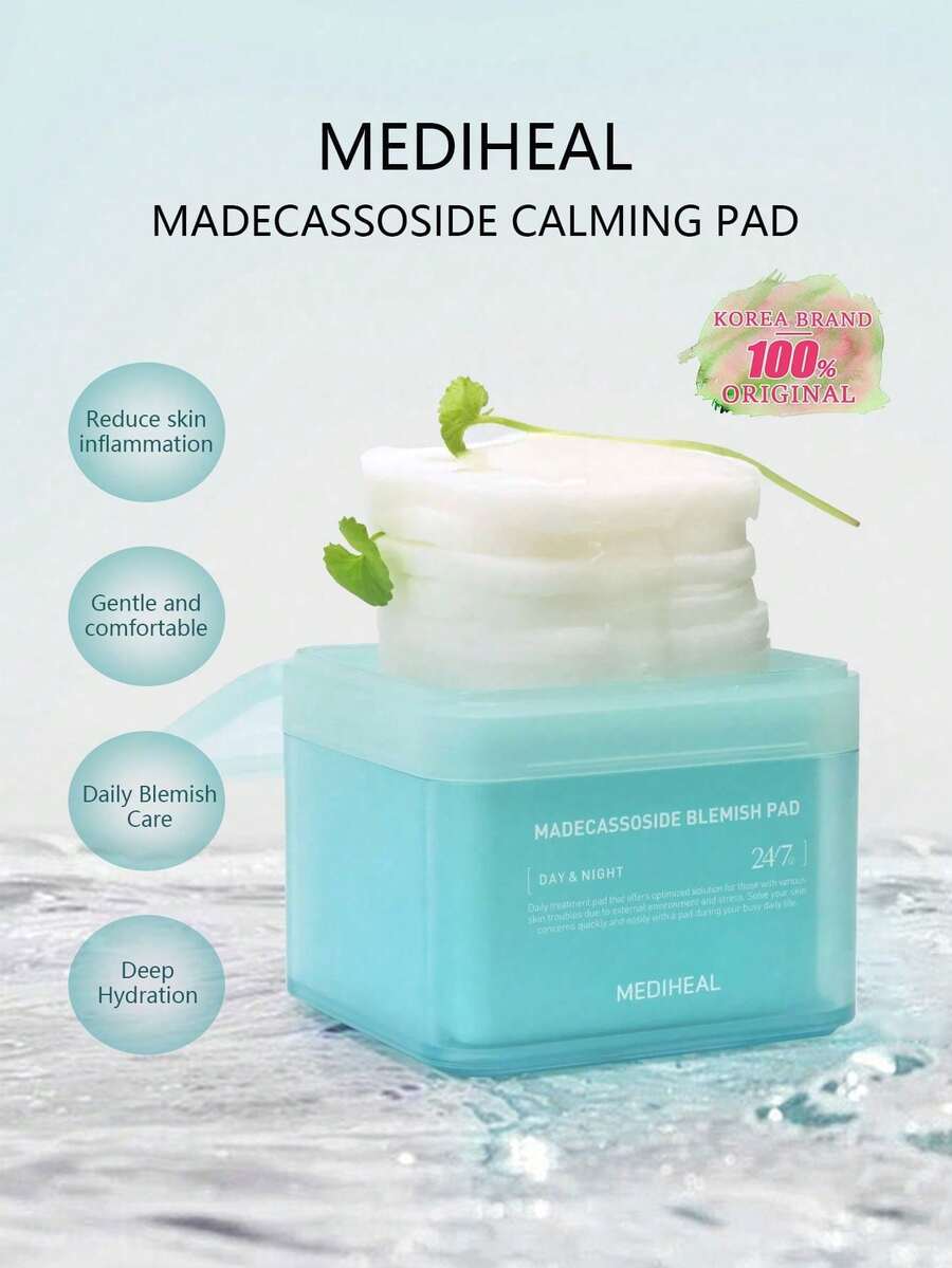 Mediheal 10秒快速吸收，透明，乳白色，绗缝棉质，保湿，弹性层，零残留，卫生密封，晒后护理，健身包必备，妆前打底，睡眠眼膜替代品，韩国化妆品，100片/170毫升/5.74液盎司