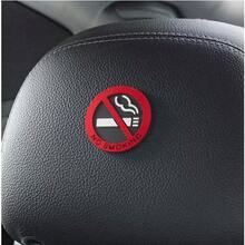 Pegatinas de no fumar (2 piezas), decoración interior del coche, pegatinas para el coche, material , resistente a altas temperaturas, sin olor. - 1 - Ver 4
