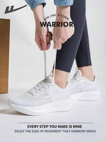 WARRIOR 女式时尚复古运动鞋，春夏舒适跑步鞋，简约休闲又不失时尚感，四季皆宜，耐磨耐穿，适合全天穿着的训练鞋，软底设计。 - 白色 - 查看 4