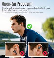 Trymiss K521 Audífonos clip Bluetooth In-ear Mini Corazón Auriculares Con Micrófono Audífonos Para El Gym Manos Libres Audífonos Gamer Bluetooth San Valentin Regalo Para Mujer 14 De Febrero - Negro - Ver 3